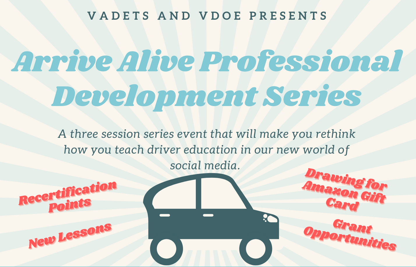 Arrive Alive Professional Development banner
